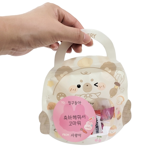 핸드백 간식 꾸러미 구디백 소포장 롤리팝 캔디 (4개)
