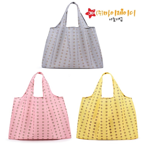 포켓 접이식 가방 빅 사이즈 시장 가방 도넛 디자인 대형 쇼퍼백 이불가방(BIG SIZE)