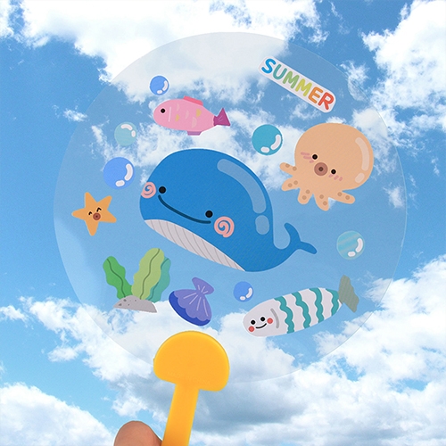 [아이디몬] 여름 부채만들기 세트 (고래스티커)