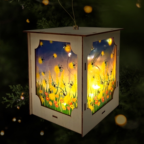 [탑키드] 반딧불이 우드 LED 장식 조명 무드등 만들기(약11 x 10.5 x 15.4cm)