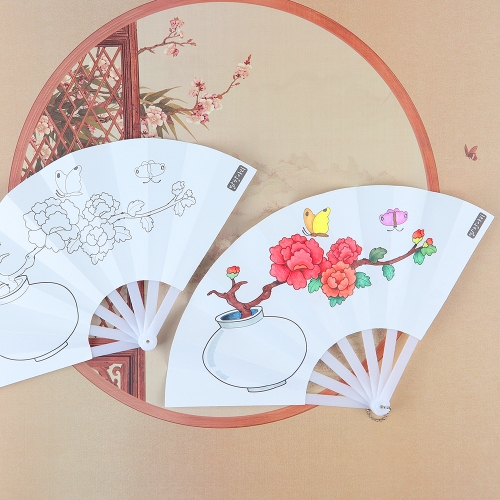 메이크문구 DIY753 접이부채만들기 달항아리