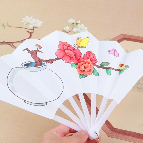 메이크문구 DIY753 접이부채만들기 달항아리