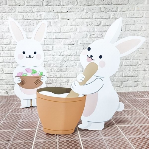 [파티붕붕]달토끼 포토존 01 / 어린이집 유치원 명절 한가위 추석 행사 판넬 포토존