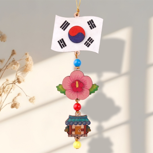 MDF 태극기 무궁화 모빌