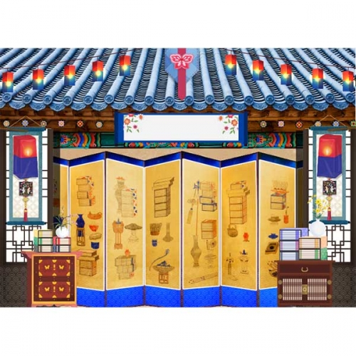 [키즈파람] 전통배경현수막161-병풍