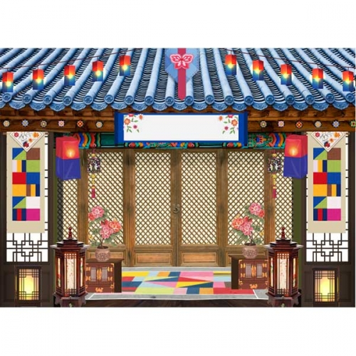 [키즈파람] 전통배경현수막163-병풍