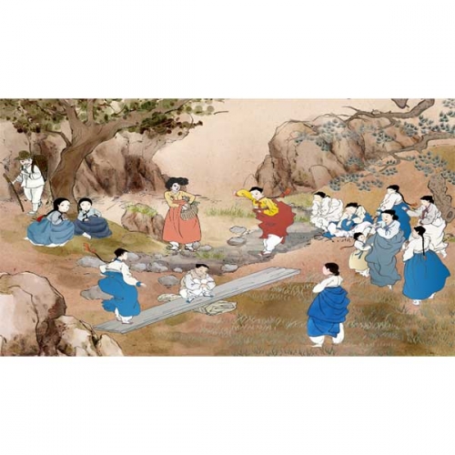 [키즈파람] 전통배경현수막167