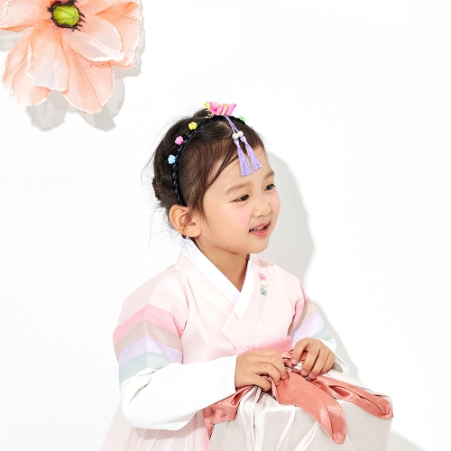 [만꾸] 오색 댕기 머리띠