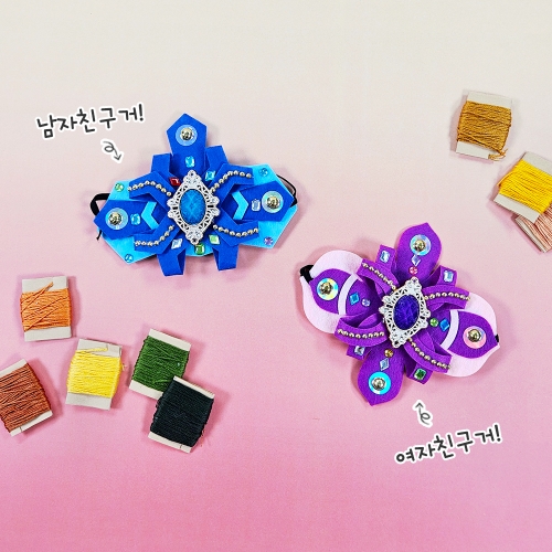 [만꾸] 보석 전통 머리띠(남아)