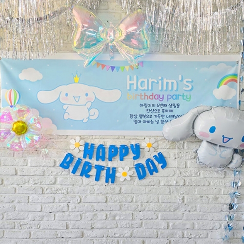 [파티붕붕]D4009 생일축하 현수막 / 생일 현수막 문구 남아 생일파티 포토존 장식