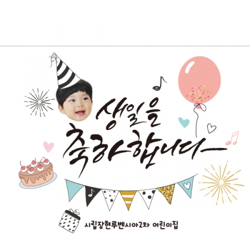 [파티붕붕] D1709 현수막 / 생일 현수막 제작 생일파티 용품 생일 축하 플랜카드