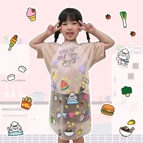 [오늘놀이] 다용도 반투명 방수 앞치마(2종 택1/우레탄 재질/KC인증)
