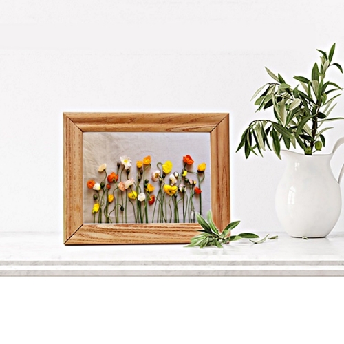 DIY 이지플립 완전 조립식 참죽나무 원목 액자 입체 압화 액자 꾸미기 만들기 KIT