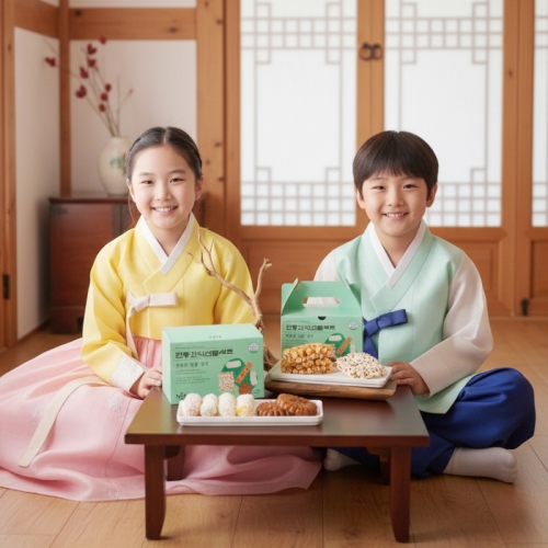 (최신제조) 한과 종합세트 미니 1호 명절 전통과자 선물 패키지 156g+종이상자 포장 설날 명절 추석