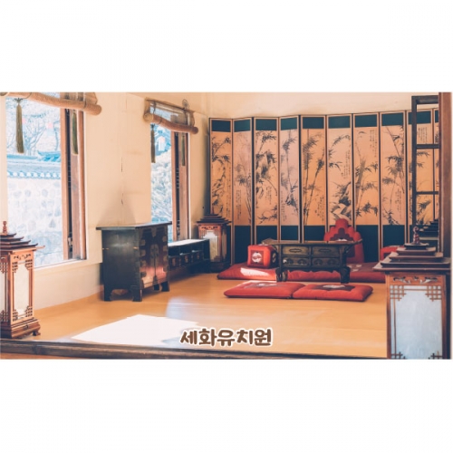 [파티붕붕]D5130 레트로 현수막 / 유치원 한옥 안방 현수막 어린이집 전통배경 양반집 포토존