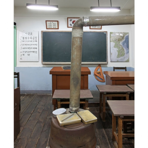 [파티붕붕]D3861 레트로 복고 현수막 / 옛날교실 난로 포토존 현수막 제작