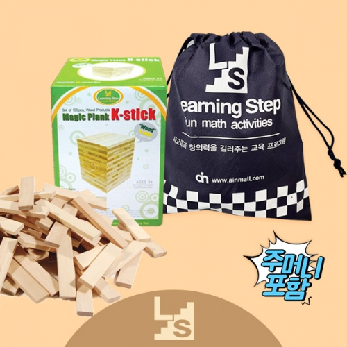 [러닝스텝] 원목 카프라 100pcs(비치목 카프라)(주머니)