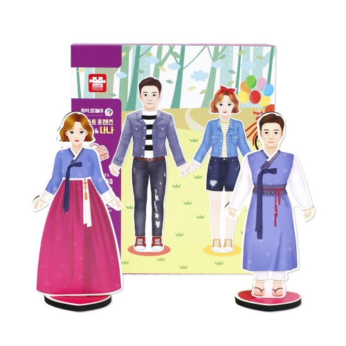 [아리아띠] 로이&나나 인형옷갈아입히기 자석 코디놀이 역할놀이