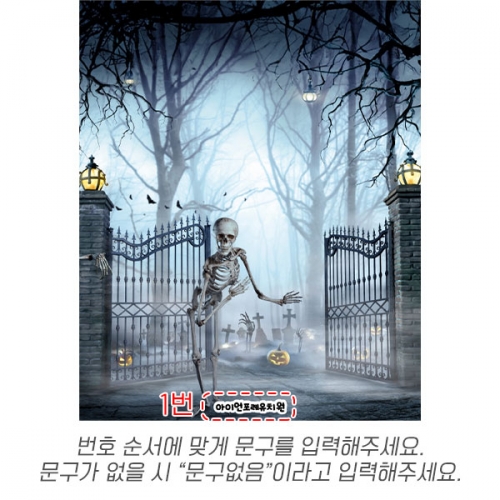 [파티붕붕] H6350 현수막 / 할로윈 해골 현수막 할로윈데이 인테리어 포토존 장식