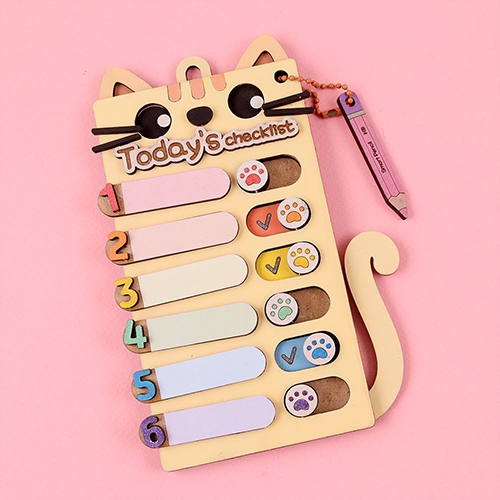 [아이디몬] 우드 DIY 체크리스트 (스티커포함)