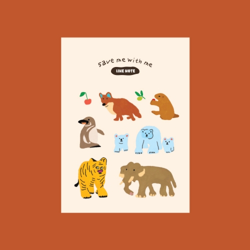 보킷 멸종위기동물 미니 노트
