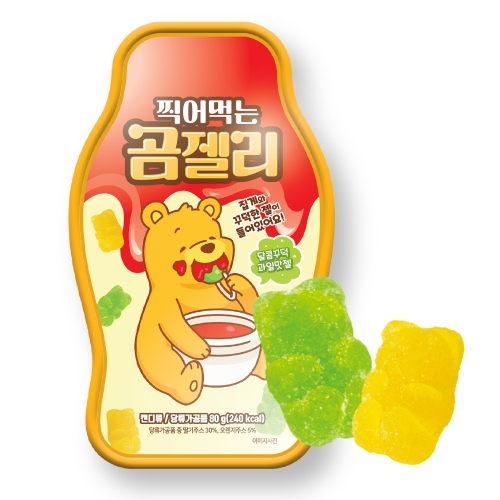 곰젤리 찍어먹는 블루베리 딥핑잼 사워젤리 편의점 인기간식
