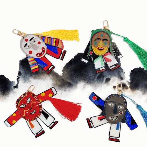 춤추는전통탈키링(8세트) 전통탈굿즈 키링만들기