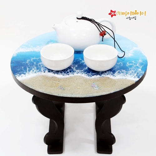 DIY UV레진 레진아트 전통다도 원목 우드 교자상 여름 바다 꾸미기 세트 에폭시 선택