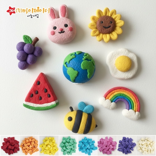 DIY 만들기 조물조물 국산 비누클레이 비누만들기 모양찍기 조소도구 세트 10인용KIT