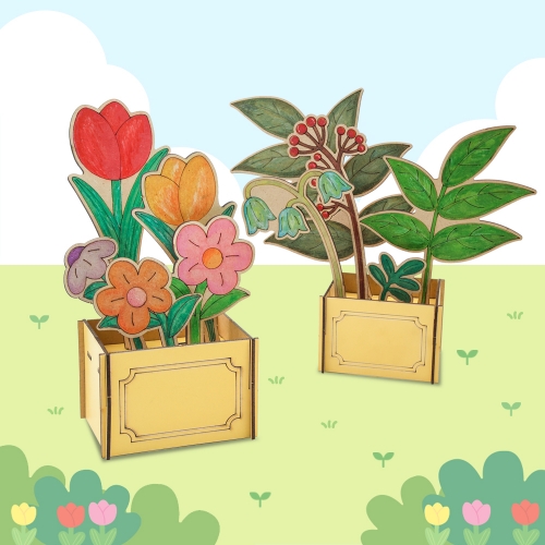 [오늘놀이][4/20 순차발송] 꽃꽂이 화분 만들기(컬러링/자연환경/KC인증)