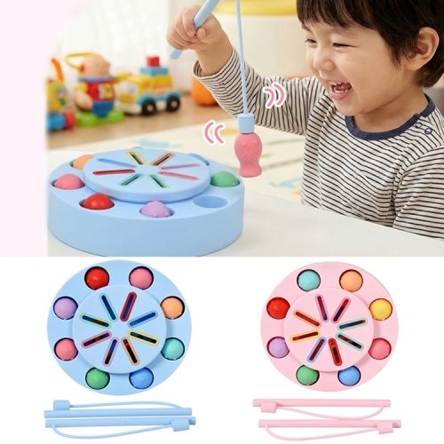안전완구 두뇌발달 소근육 발달 놀이용 실리콘 낚시 놀이 핑크 블루 2색