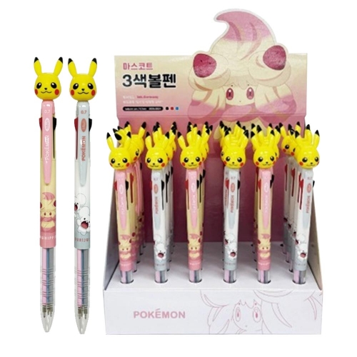포켓몬 마스코트 3색 볼펜 1p 캐릭터 피규어 볼펜