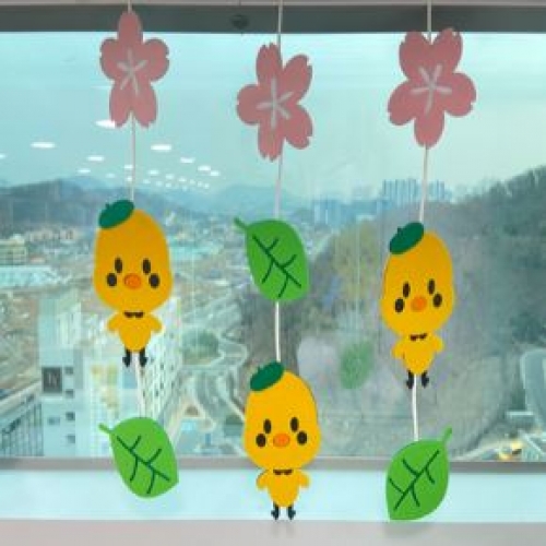 봄꽃 병아리 모빌DIY(1줄)