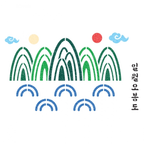 우돌아트 스텐실 도안 4449 우리나라 전통 민화도안 일월오봉도