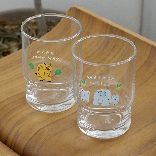 보킷 유리컵 멸종위기동물 245ml