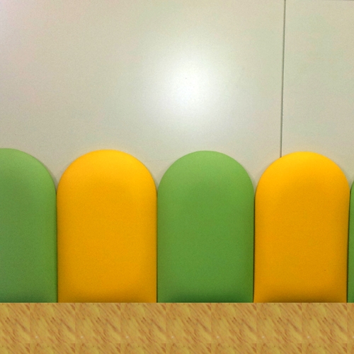 (방염)벽쿠션매트 고급형(반원형) 400x1000mmx35mm